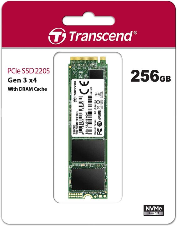 transcend-220s-m-2-2280-nvme-pcie-gen3-x4-dram-256gb-เอสเอสดี-ของแท้-ประกันศูนย์-5ปี