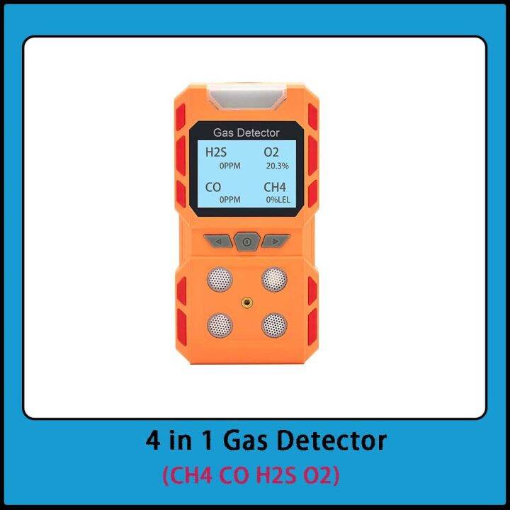 nanme464 Smart Sensor Multi Gas Monitor USB Rechargeable 4 in1 CH4 CO