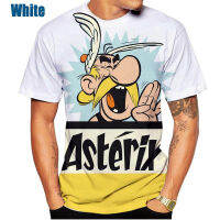 2023 Summer New Fashion Cartoon Asterix and Obelix Mens 3D Printed T-shirt Hip-hop Harajuku Unisex Casual Round Neck Sports T-shirt