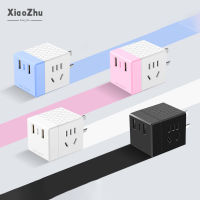 Xiaozhubangchu Rubik ซ็อกเก็ตขยายปลั๊กหลายจุดแบบสร้างสรรค์แถบ USB ตัวแปลงเต้ารับอเนกประสงค์