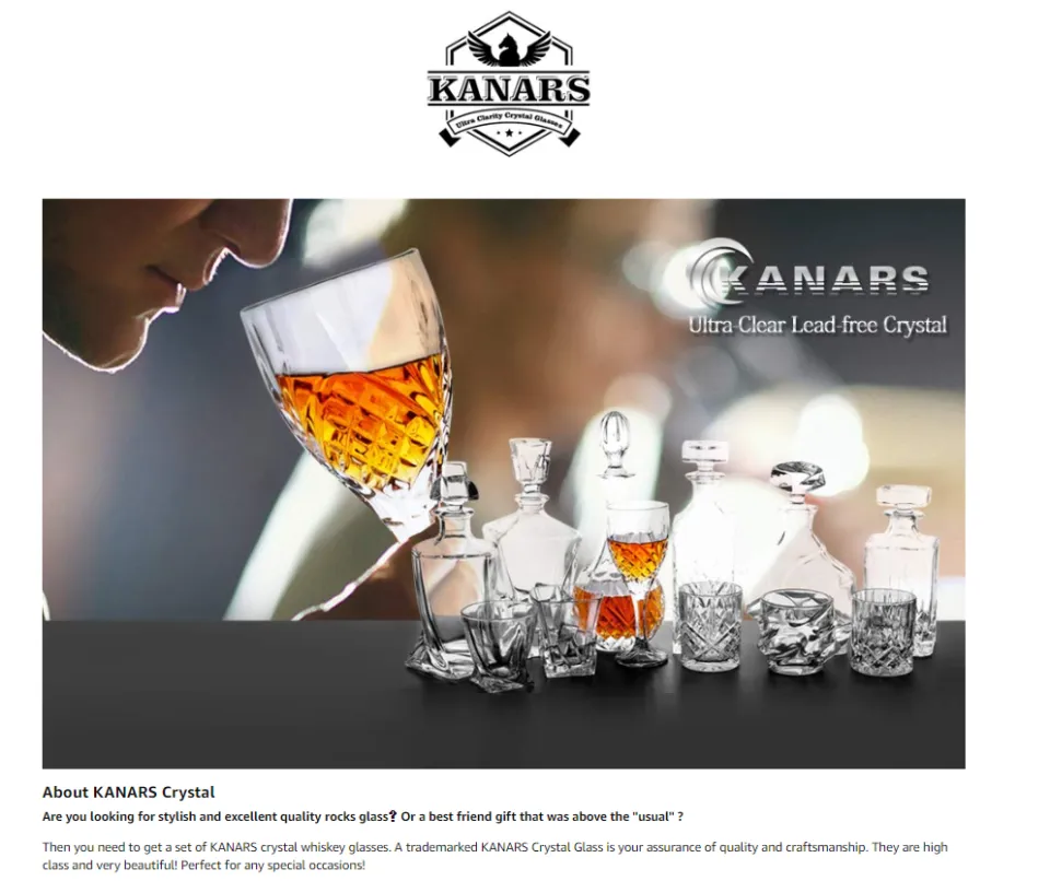 KANARS Old Fashioned Whiskey Glasses with Luxury Box - 10 oz Rocks Barware for Scotch, Bourbon, Liquor and Cocktail Drinks - Set of 4