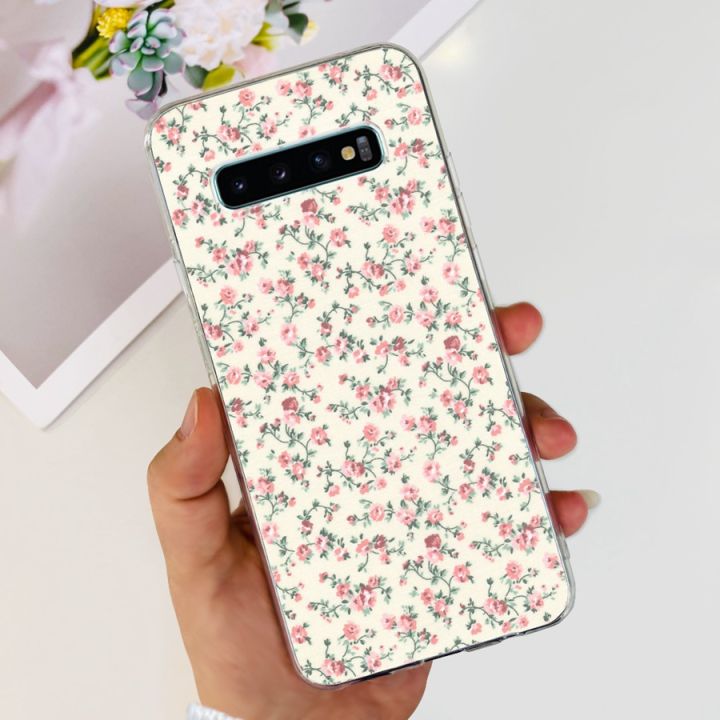 เคสสำหรับ-samsung-galaxy-s10-plus-sm-g975f-ds-ใหม่เคสลายดอกไม้สำหรับ-samsung-s10-s-10-plus