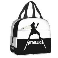 Rock Roll Metallicas Thermal Insulated Lunch Bags Women Heavy Metal Music Lunch Tote for Outdoor Camping Travel Food Bento Box