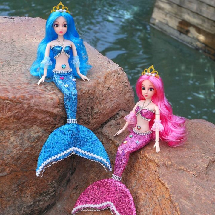 the-little-mermaid-barbiestyle-barbiepink-barbiecore-ชุดบาร์บี้-บาร์บี้-บาบี้-ตุ๊กตาบาร์บี้-ตุ๊กตาน่ารัก-ตุ๊กตาของขวัญแต่งตัวน่ารักแวววาวเลื่อมตุ๊กตาเจ้าหญิงเงือกพลาสติกแบบเสื้อยืดแฟนคลับอนิเมะ