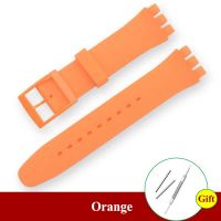 “：{ 16Mm 17Mm 19Mm 20Mm Soft Silicone Bracelet Colorful Watchband For Swatch Watch Strap Replacement Watches Accessories With Tool