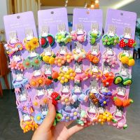 10/2PCS New Cute Cartoon Animal Fruit Kids Elastic Hair Bands Children Hair Ties Girls Hair Accessories Baby Headdress Headwear