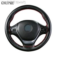 【CW】⊕✽❃  GNUPME Hand-Stitched Steering Cover 36-40cm Leather Braid on the With Needles Thread Car-Styling Covers