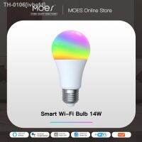 ▽ ivhefd Lâmpada Inteligente Regulável Wi-Fi 14W C W E27 Mudança de Cor 2700K-6500K Controle Aplicativo Smart Trabalhe com Alexa