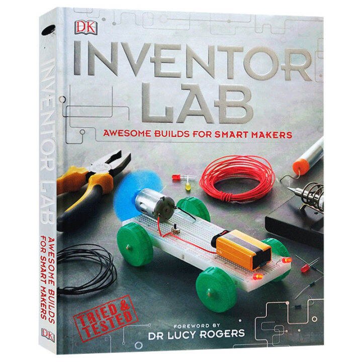 dk-inventor-lab-english-original-inventor-lab-projects-for-genius-makers-explore-stem-disciplines-hardcover-full-color-childrens-science-popularization-knowledge-english-book