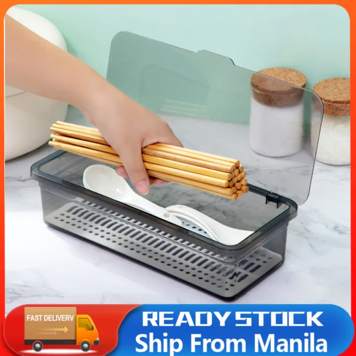 Household Drain Extended Chopstick Cage Chopstick Holder with Cover