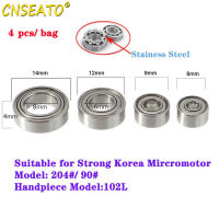 CNSEATO 4ชิ้นถุงทันตกรรมไมโครมอเตอร์ Handpiece แบริ่งลูกเหล็กมาราธอน Micromotor ชุด