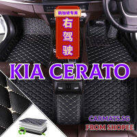 Sesuai untuk Kia Opirus Shuma Ceed2 Cerato Kereta Tantai 3ชิ้น Kalis Air Tahan Debu ป้องกันการลื่นไถลและเสื่อ Belakang