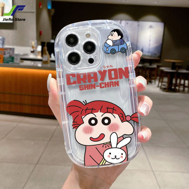 jiefie-crayon-เคสโทรศัพท์รูปการ์ตูนใหม่เล็กๆน้อยๆสำหรับ-vivo-v23e-v23-v23-pro-v25-pro-v21-s1-s1-pro-อะนิเมะตัวละครซองป้องกัน-tpu-ใหม่และความรักเล็กๆน้อยๆสบู่นุ่ม