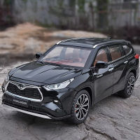 1:24 Highlander SUV 2023 Alloy Die Cast Toy Car Model Sound And Light Pull Back Children S Toy Collectibles Birthday Gift