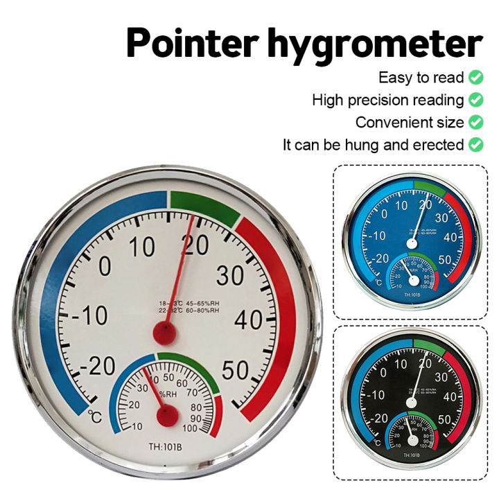 Mini Indoor Thermometer Hygrometer Analog 2 in 1 Temperature Humidity  Monitor