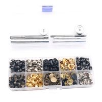 260-Piece Set, 6-Color Snap Fastener Kit, With 7 Setting Tools, 12.5 mm Metal Snap Button, For Leather, DIY Crafts