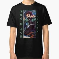 Kamado Tanjiro Unisex Anime เสื้อยืดผู้ชายผู้หญิง Demon Slayer Kimetsu ไม่มี YaibaS-5XL