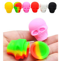 50Pcs Jar 3Ml15Ml ซิลิโคน Skull Shape คอนเทนเนอร์ขวดครีม Jars กล่องเก็บน้ำมันแต่งหน้าเครื่องสำอางอุปกรณ์สูบ