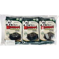 คิมโนริ สาหร่ายบกรอบ รสดั้งเดิม 12 กรัม Kimnori Crispy Seaweed Original Flavor 12 g.