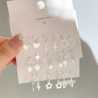 Set Earings Women Silver Color