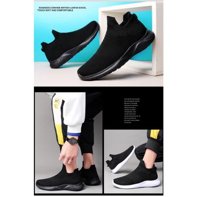 2022 รองเท้าผ้าใบแฟชั่นผู้ชาย รองเท้า slipon รองเท้าผ้าใบแบบสลิปออน size39~46 ไซส์ใหญ่รองเท้าผ้าใบ รองเท้าถัก sneaker