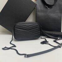 【YF】 Exquisite Small Bag for Women Genuine Leather Leisure Luxury Chains Crossbody Zipper Daily Use Female Black Shoulder