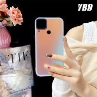 เคสโทรศัพท์แสงออโรร่าเลเซอร์ YBD สำหรับ C15 Realme OPPO C25Y C21Y C12 C25 C25S Realme Narzo 20 30A 50A แผ่นอะคริลิคด้านล่างเคสวัสดุป้องกันการตก