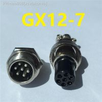 1pcs GX12 7 Pin Male Female 12mm Wire Panel Connector Aviation Plug L93 GX12 Circular Connector Socket Plug Free Shipping