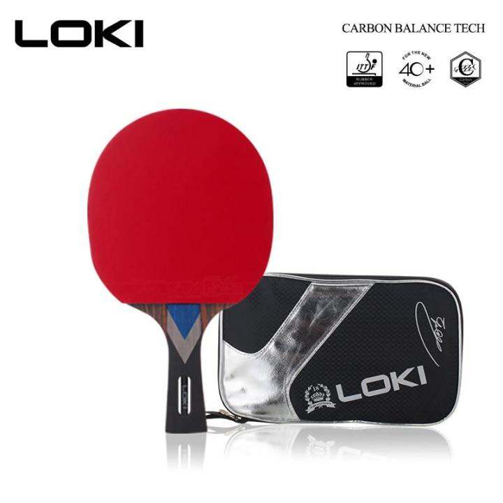 LOKI Professional Table Tennis Racket Carbon Blade With Ruer Ping Pong