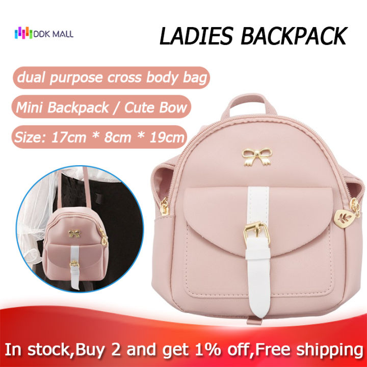 Mini Backpack Small Diagonal Bag Leather Backpack Cute Bow Backpack Ladies  Wallet