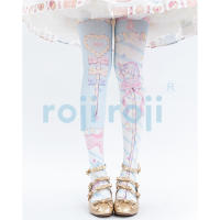 Lolita Socks Womens Summer and Autumn Mid-Socks Velvet Printed Knee Socks Lolita Japanese Socks