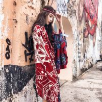 Hot sell National wind shawls summer resort is prevented bask in yunan scarves female sea beach towel cotton and linen scarf strip