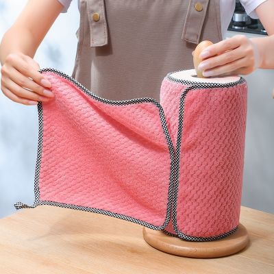 ﹍ 1/3Pcs Kitchen Towels Dishcloths Non-stick Oil Thickened Table Cleaning Cloth Absorbent Scouring Pad Kitchen Rags Gadgets