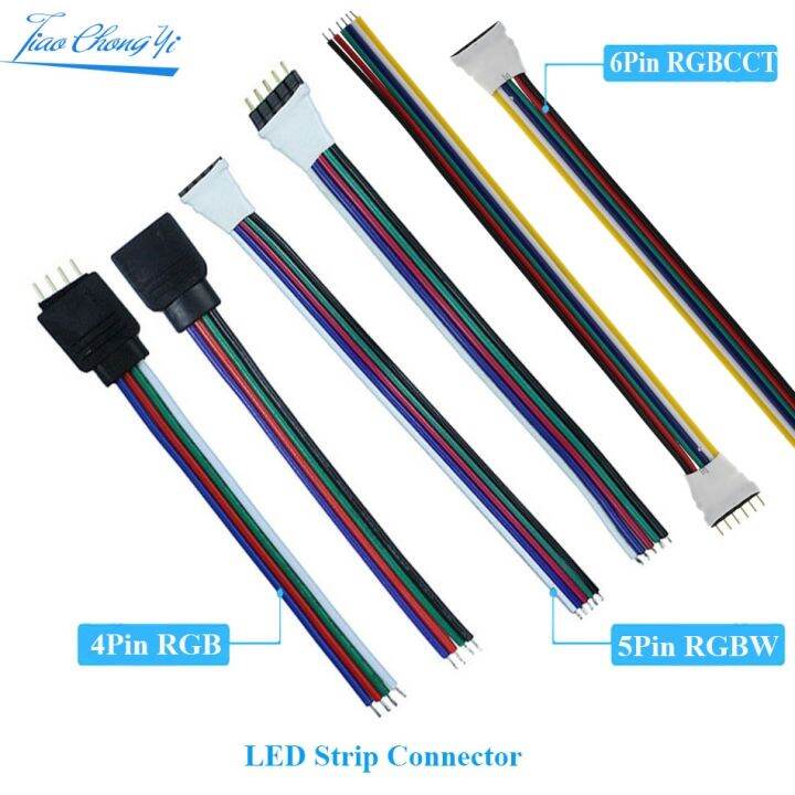 4pin 5pin 6pin Male Female Strip To Controller Adapter Cable Wire For 5050 3528 Smd Rgb Rgbw Rgb 3107