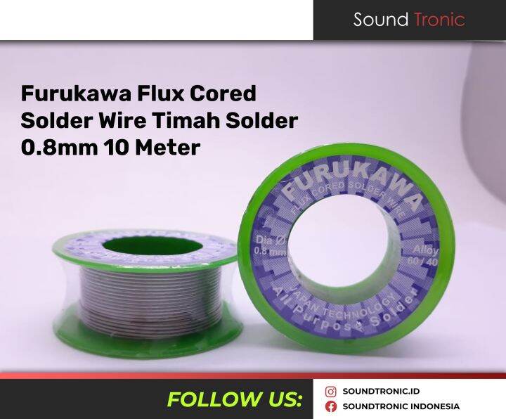 Furukawa Flux Cored Solder Wire Timah Solder 0.8mm 10 Meter Lazada