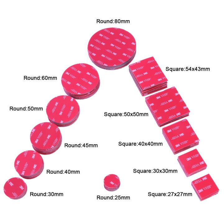 3m-vhb-ดับเบิ้ลด้านเทปกาวแข็งแรง-pad-ยึดสแควร์-รอบรถบ้านกาว