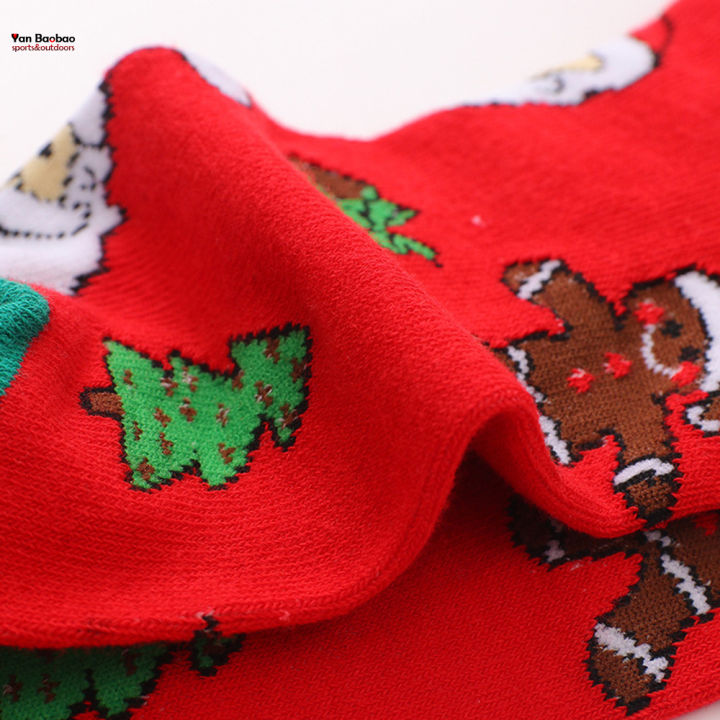 ถุงเท้าคริสต์มาสนุ่มใส่สบายสำหรับเทศกาลคริสต์มาสถุงเท้าเทศกาลน่ารักตกแต่งเทศกาล-yan-baobao
