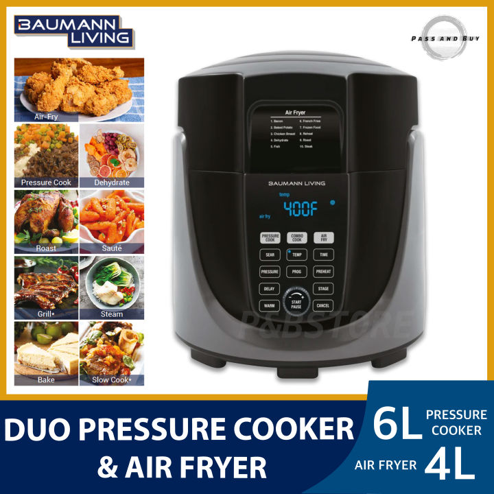 Nuwave 33801 Duet Pressure Cooker Air Fryer Combo