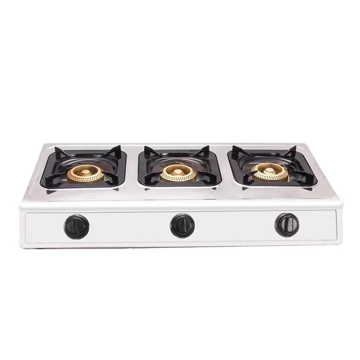 3 Burners Gas Stove Gas Range Triple Burner for Home with Staniless