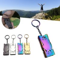 Three Tube Whistle Pendant Key Chain High Decibel Outdoor Survival Emergency Whistle Campingtools Referee Earthquake Necklace Survival kits