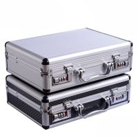 Portable password toolbox multi-function Suitcase storage case aluminum alloy Safety instrument equipment case with sponge