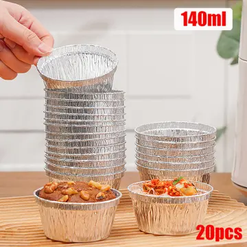 20pcs Air Fryer Aluminum Foil Trays Foil Plate Container Home Oven Baking  Pan Food Trays Containers Cookware