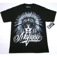 เสื้อยืดตลก Mafioso Muerte Day Of The Dead Indian Zombie Cotton สวมใส่สบาย