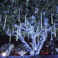 LED Meteor Shower Rain Lights Waterproof Falling Raindrop Fairy String Light for Christmas Holiday Party Patio Decor 3050CM