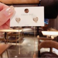 [COD] Korean temperament long tassel earrings new trendy s925 silver needle personality versatile fashion women
