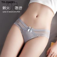 Ultra-thin womens underwear sexy lace womens summer Wuhen new mesh low waist sexy big size girl bow