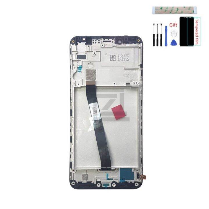 อะไหล่ชิ้นส่วนจอสัมผัสแอลซีดีของเครื่องแปลงดิจิทัลสำหรับ-xiaomi-redmi-7a-มีกรอบสำหรับซ่อมจอแสดงผล7a-redmi