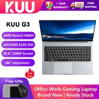[1 Year Warranty] [Free Gifts] KUU G3 Professional Office Gaming Metal Laptop AMD R5 4600H 6 Cores 12 Threads 8GB DDR4 RAM 512GB M.2 SSD Type-C Fast Charge Metal Shell Windows 10 Notebook Computer