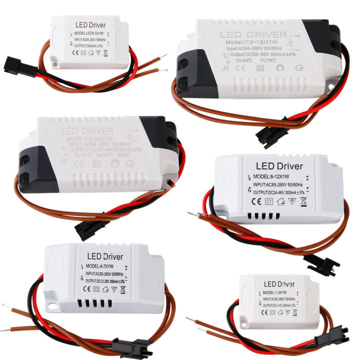 Ac-Dc Transformator LED Light Lamp Driver Netzteil 1-3W/4-7W/8-12W/12-18W  300Ma 