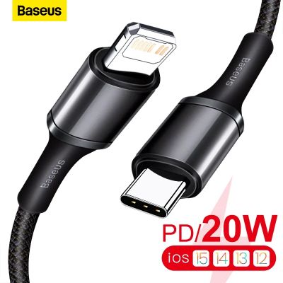 Baseus PD 20W USB C สายสำหรับ iPhone 13 12 Pro Max ชาร์จเร็วสำหรับ iPhone USB C สาย USB Type C ยูเอสบีสายเคเบิลข้อมูลที่ชาร์จ USB